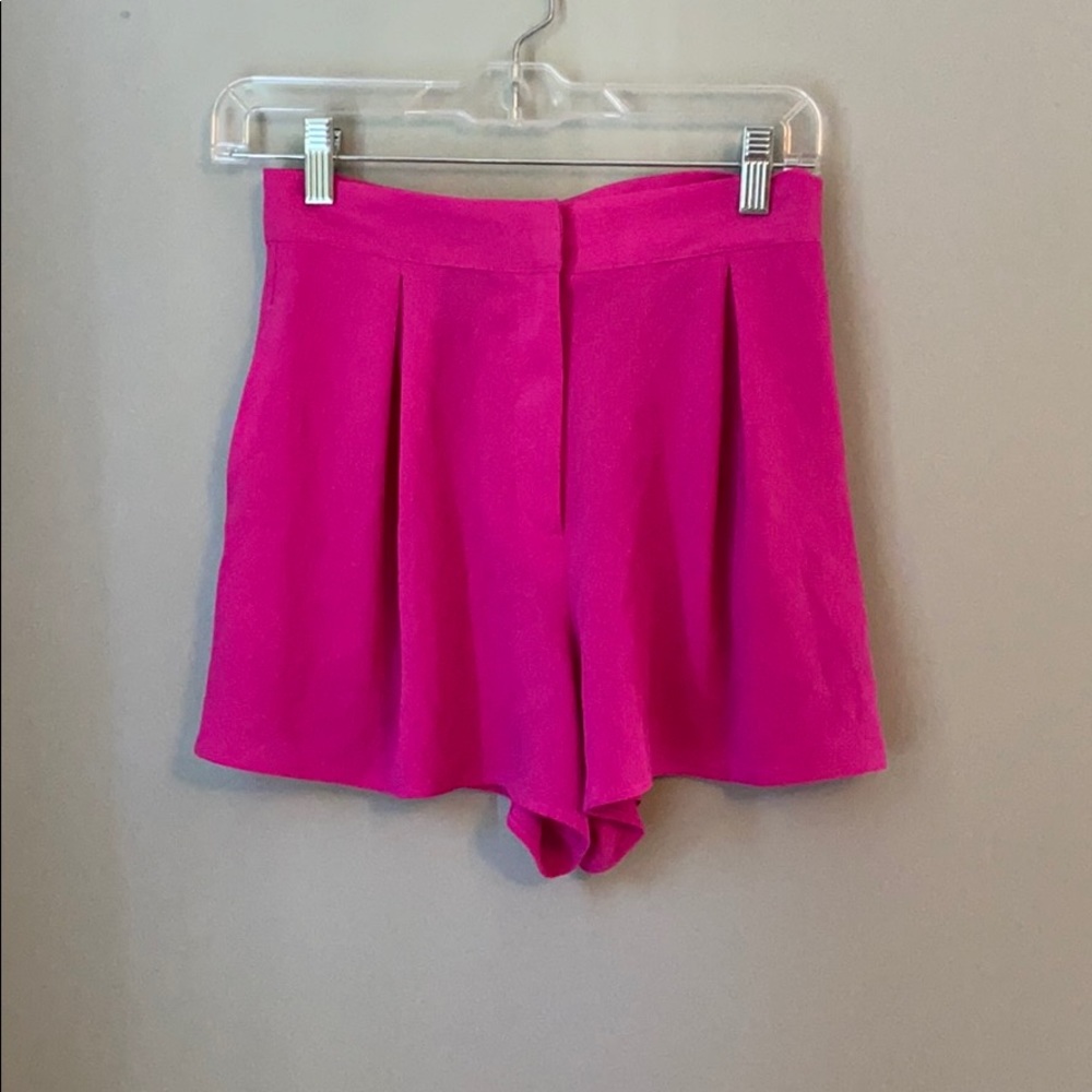 Topshop hot pink high waisted short